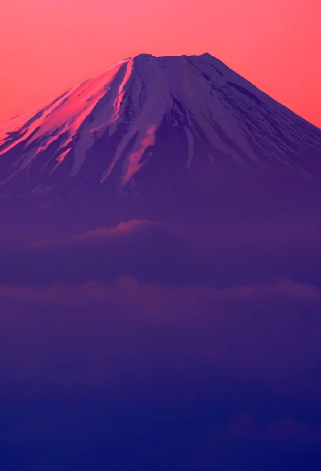 赤富士 富士山 17 Iphone壁紙 すべて1136 X 640pxサイズ