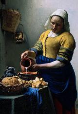 フェルメール：牛乳を注ぐ女(1658)